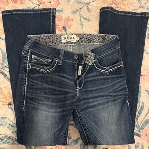 Ariat R.E.A.L. Mid Rise Stretch Entwined Boot Cut Jean 31R